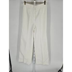 Intuitions by Kathy Manning White High Rise Wide Leg Trousers Sz S